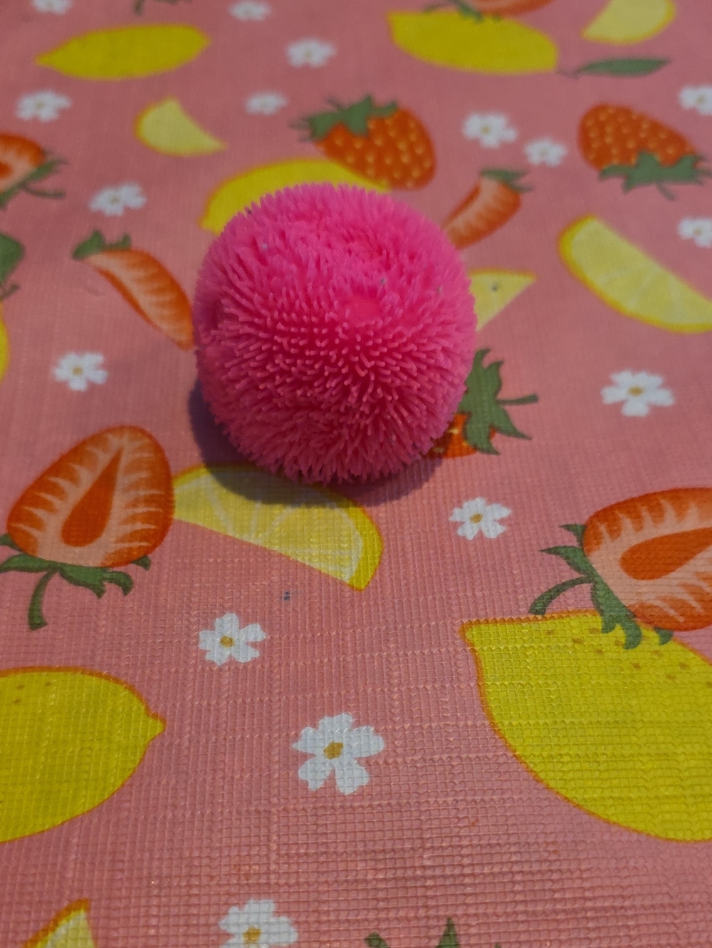 Needoh Mini Fuzz Ball Toy - Pink
